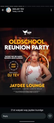 Old school reunion party 31st May